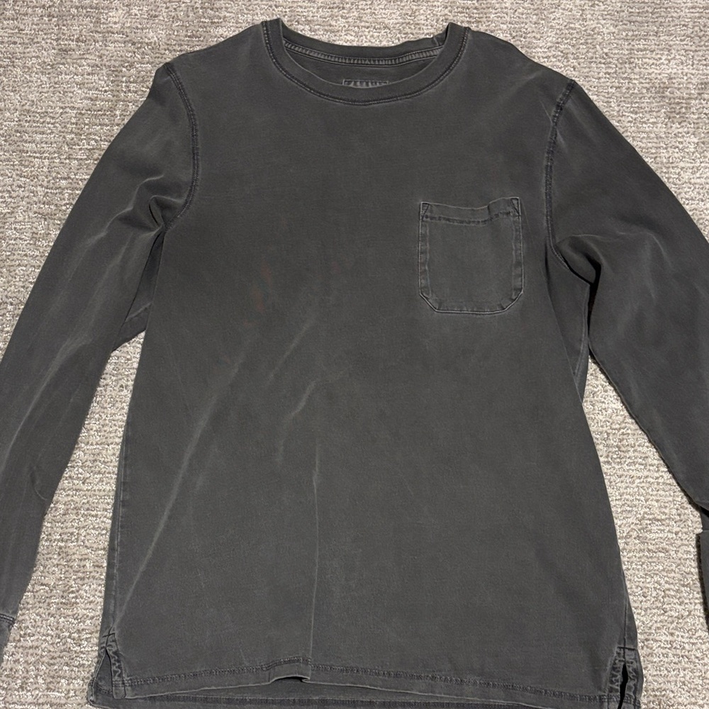 Men's Grey Heavy Long Sleeve Shirt